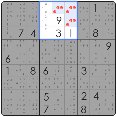 sudoku box line reduction